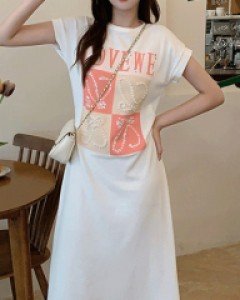 아이작 꽃나비 영문 롱원피스