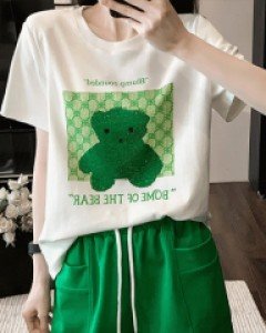 세트상품 - 조슬린 그린베어 반바지 트레이닝세트