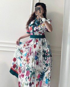 주세페 플라워 롱원피스 - 빅사이즈 2XL까지