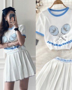 Set - 샤라포바 테니스룩 스커트 투피스 세트 - 골프웨어세트로도 추천드려요