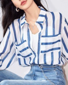 제프리 블루 스트라이프 셔츠