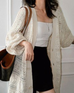 제넌 스타일리쉬 구멍슝슝 가디건