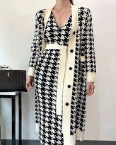 Set - 스미스 하운드 롱가디건 롱원피스 셋업세트