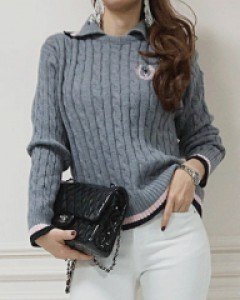 하버드 꽈배기 고퀄 니트