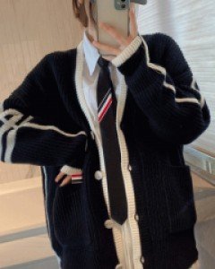 제런 하이퀄리티 도톰 노블 브이넥 가디건