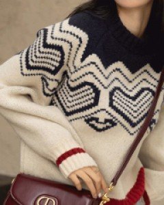 하트뿅뿅 라운드 니트