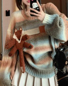 폭스 은은한 그라데이션 니트