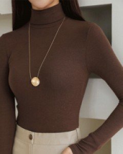 보들보들 소프트터치 잔잔 골지 기본 베이직 폴라 티셔츠