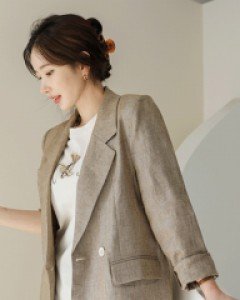 타임리스 린넨 100 아웃핏 더블버튼 자켓