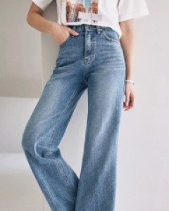 [빅사이즈]뒷밴딩 래직기 롱 부츠컷 데님