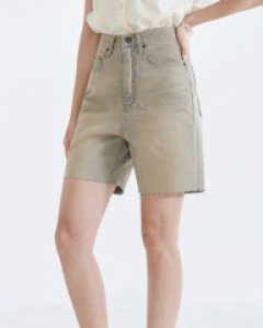 워싱 컬러 메이크 4부 데님 숏 팬츠