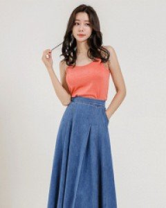 [루이스엔젤] 360도 쉴틈없는 블링블링 샤인 펄 심플 나시  티셔츠