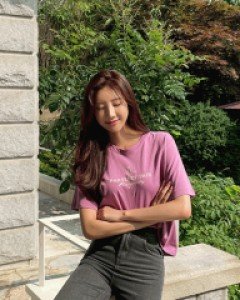 페어문 레터링 라운드 반팔 티셔츠