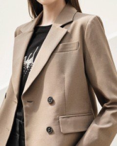 [Theonme] 펄링 테잎 더블버튼 스트레이트 세미크롭 자켓