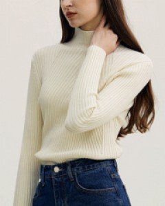 [Theonme] 다이브 골지 하이넥 니트