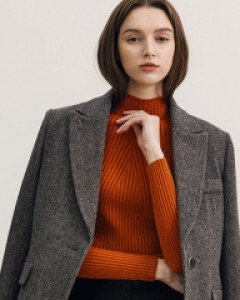 [Theonme] 메이더 울 블렌드 헤링본 테일러드 재킷