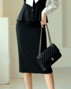 라비안 라인 슬림 H라인 미디 스커트