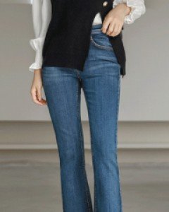 아키즌 캣브러쉬 워싱 부츠컷 데님 팬츠