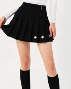 [QoG] 골프 클로버 플라워 주름 치마바지