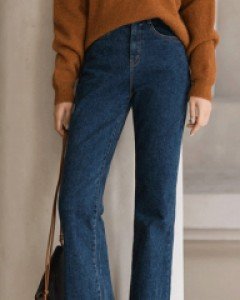 바드너 속기모 컷팅 롱 부츠컷 데님 팬츠