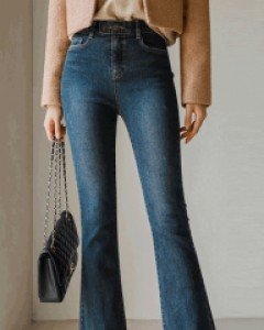 데로아 히든밴딩 슬림 부츠컷 데님 팬츠