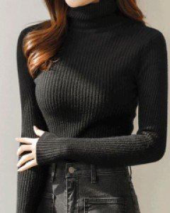 엘리즈 보들보들 심플 데일리 골지 폴라 니트