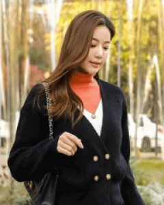 다이엔 레이어드 디자인 더블 니트 가디건