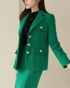 [루이스엔젤] 오텔드 골드버튼 라인 트위드 자켓