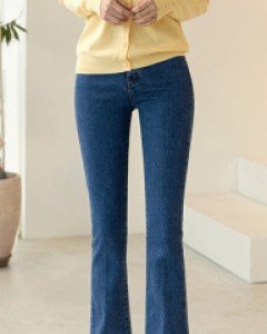 안데르 레직기 세미부츠컷 데님 팬츠