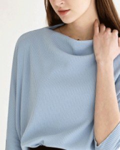 [Theonme] 디에트 보트넥 가오리 루즈 골지 니트