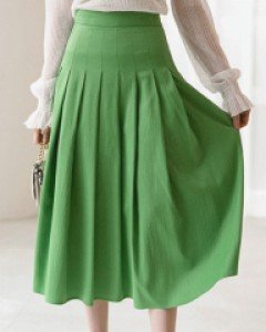 (한정수량) [루이스엔젤] 로벤스 레터링 뒷밴딩 플리츠 스커트