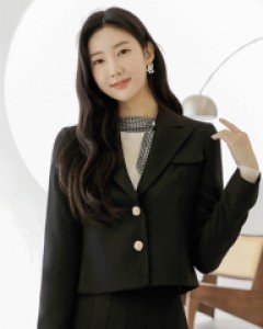 (한정수량) [루이스엔젤] 에디즈 깔끔라인 쥬얼리버튼 세미크롭 자켓
