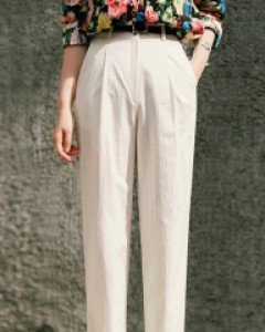 하넬 메쉬 히든밴딩 세미배기 핀턱 슬랙스 팬츠