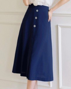 [루이스엔젤] 라미핌 버튼업 앞트임 세미 L라인 롱 스커트