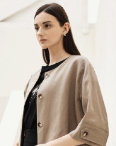 [Theonme] 샤샤 린넨 7부소매 비죠 자켓