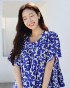 블루밍 프릴 플레어 A라인 썸머 블라우스