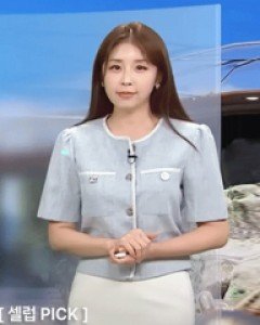 [셀럽 PICK] 뮤로드 레이스라인 실버버튼 퍼프 반팔 트위드 자켓