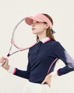 [QoG] 골프 테니스 배색두줄 카라포인트 티셔츠