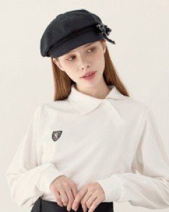 [QoG] 골프 언발 라운드 카라 패치 티셔츠