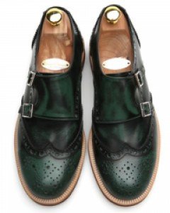 윙팁 더블몽크스트랩 키높이수제화 구두(k300gr)