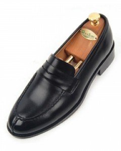 6.5cm 키높이 페니로퍼 수제화(EL0054BK)