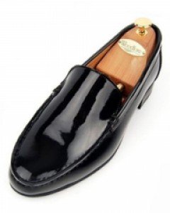 6.5cm 키높이 로퍼 수제화(EL0062CBK)