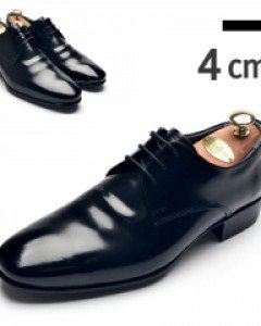 4cm 키높이 플레인토 클래식 구두(1131BK)