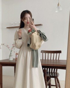 로엘 셔링 코튼 원피스 - 4color