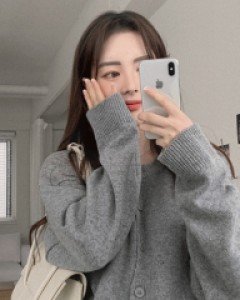 하임 U넥 세미크롭 가디건 - 6color