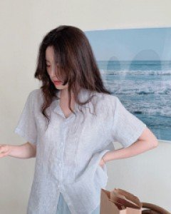 마일드 스트라이프 반팔 셔츠 - 3color