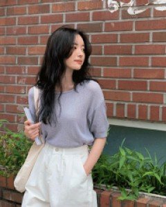 에이스 U넥 반팔 니트 - 8color