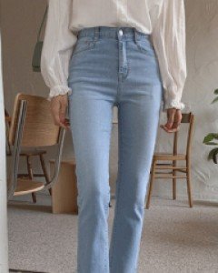 레인 일자 스판 데님 팬츠 - S,M,L