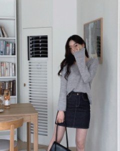 넬슨 생지 미니 스커트 - S,M,L