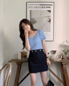 비죠 린넨 미니 스커트 - 2color / S,M,L